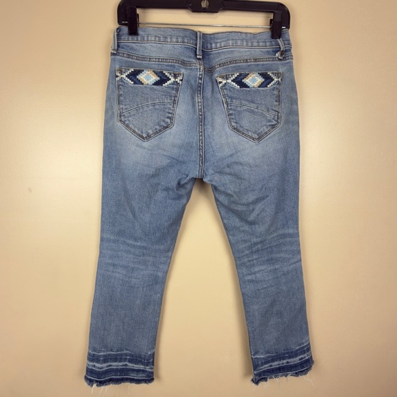 DRIFTWOOD Colette Women’s Straight-Leg Cropped Embroidered Jeans Size 27 - Picture 5 of 13